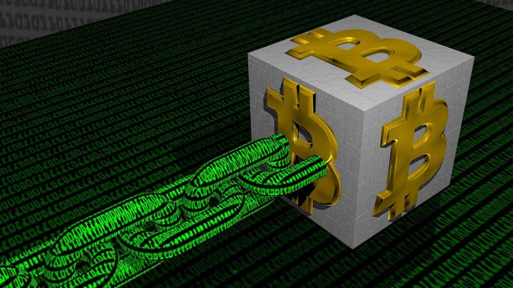 Block mit grüner Chain